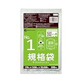 サンキョウプラテック 規格袋 1号 70x100x0.030mm厚 透明 100枚 LDPE素材 FC-01bara