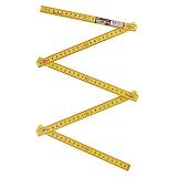 ( お徳用 5個セット) DTファイバー折尺 グラスファイバー入り折尺 【cm表示 1m×5折】 DT-FOJ-YL イエロー(黄)