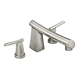 American Standard 7010.900.075 Green Tea Deck Mount Tub Filler, 8-Inch Cast Brass Spout, Metal Lever