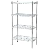 山善(YAMAZEN) スチールラック（幅60奥35）4段 メタルシェルフ SR-12634J