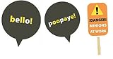 3 Pcs Minon Sayings Despicable Me 2 Minions取り外し可能な壁デカールステッカーアートホームデコレーション子供room-6個2 1 / 2 x 2 1 / 2イ