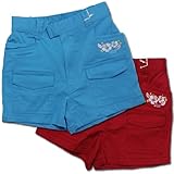 雛菊 ポケットいっぱい！デザインショートパンツ（濠Du） ブルー 100cm(左)