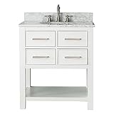 Avanity Brooks 30 in。Vanityコンボinホワイト仕上げ