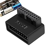 eneric マザーボード ケーブル アダプター、USB マザーボード ヘッダー アダプター,USB 90 度延長アダプター - 19 ピン/20 ピン オス - メス アダプタ、フロント パネル コネクタ、USB 3.0 マザーボード内部ヘッダ