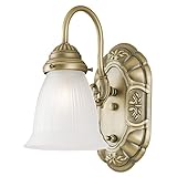 Westinghouse 6751200 One Light Interior Wall Fixture with On/Off Switch and Frosted Ribbed Glass, Oy