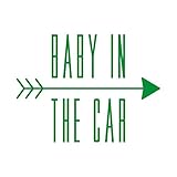 baby in car カッティング ステッカー Sサイズ グリーン 緑