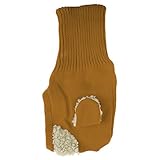 赤ちゃん　幼児　冬　ビーニー　かぎ針　編み　ニット　暖かい　帽子　キャップ　スカーフ　ショール　ウサギ耳　全5色 - 黄