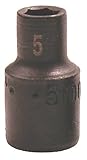 SK Hand Tool 31044 0.25 in. Drive 6Pt.Standard Metric Impact Socket, 5 mm.