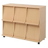 スタッキングフラップ ボックス3P2個組 キャスター付 fr-053ca-2-na