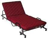 ダイヤキルトベッド 高反発入り セミシングル ワインレッド