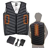 [ブレイン] 5200ｍAバッテリー付 ヒートベスト (Vネックタイプ) ブラックL ヒーター ベスト