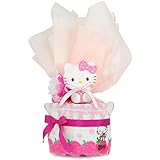 すまいる おむつケーキ ＜ ハローキティ ＞ 1段 出産祝い ( オムツ パンパース M ) ( いちご )