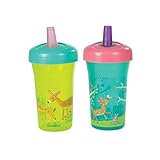 The First Years Simple Straw Cup - 9oz, 2 pack, Green Deer by The First Years [並行輸入品]