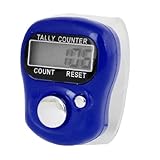 uxcell 指カウンター　LCDディスプレイフィンガー　クリアソフトバンド　ブルー　プラスチックシェル