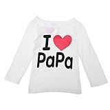 Domybest Papa 子供服 子供Tシャツ キッズインナー服 パジャマ コットン 長袖 女の子 男の子 姉妹 兄弟 英字 1-6歳 柔らかく快適 カジュアル かわいい 普段着 部屋着 幼稚園