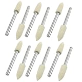 12個3ミリメートルシャンク5mmの直径は円錐ウールボブバフツールフェルト