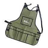 B Baosity 多機能　自動車　修理作業袋　防水　作業建設エプロン　木工エプロン　全4カラー　実用　汎用　 - 緑