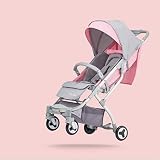 ベビーストロワー ベビーカーは座って軽く寝ることができます子供のトロリーポータブル傘 (色 : Pink)
