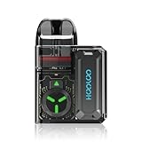HOOLOO 電子タバコ 再充填可能 シーシャ Vape podベイプ ボックス型 大容量 持ち運び スターターキット 爆煙 水蒸気タバコ 充電式 禁煙補助 禁煙パイポ 禁煙グッズ リキッド含まれない 再充填可能なカートリッジ 0.8Ω 口寂対策 半透明デザイン 大容量バッテリー 軽量 Type-C充電可能 IPREFER FNT8（ブラック）