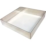 正方形セルクル ケーキリング 角型15cm 高さ（深さ）5cmケーキ用枠アルゴン溶接つなぎめ無（業務用使用）7693600