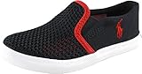 (ポロ ラルフローレン) POLO RALPH LAUREN BENTON 99284 キッズ ベビー スリッポン スニーカー (14.0cm, [992843]ブラック/レッド)
