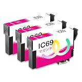 Karasaki IC4CL69 互換インク エプソン用 EPSON用 IC69 インク 砂時計 ICM69 マゼンタ3個 対応機種:PX-045A PX-436A PX-046A PX-437A PX-047A PX-505F PX-105 PX-535F PX-405A PX-S505 PX-435A【大容量/残量表示対応/個包装】