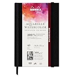 ロディアタッチ スケッチブック 画用紙 ウォーターカラーブック A5 (細目 無地 紙重量300ｇ 20枚)RHODIA Touch cf116158