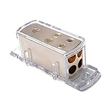 monkeyjack Electronics 4ウェイ車オーディオ電源/アースケーブルスプリッタ分布ブロック