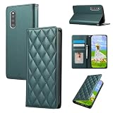 Gedurya Galaxy A41 用 ケース 手帳型 ギャラクシーa41 ケース SC-41A SCV48 携帯カバー RFIDブロッキング カード収納 財布型 Galaxy A41 スマホケース 6.1インチ対応 マグネット式 スタンド機能 全面保護 耐衝撃 ひし形 グリッド 刺繍 パターン - ブラック