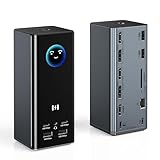 Selore ドッキングステーション 3画面出力 3モニター トリプル4K表示 3HDMI+2DP搭載 スマート天気表示機能付き 100W PD充電 10Gbps高速転送 USB3.1 A/Cポート ギガビットLAN SD/microSDカードリーダー タイプC拡張 ドライバー不要 プラグ＆プレイ