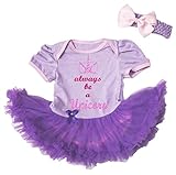 [キッズコーナー] Always Be A Unicorn ユニコーン パープル ボディスーツ パープル 子供のチュチ、コスチューム、子供のチュチュ、ベビー服、女の子のワンピースドレス Nb-18m 
