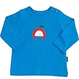 Anna Nicola(アンナニコラ) ベビー用長袖カラフルTシャツ りんごプリント【ロンＴ】 (100cm, ビビットブルー)