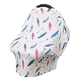 B Blesiya 授乳ケープ 　授乳カバー　ベビーカーカバー　カーシートカバー　遮光　防風　伸縮自在　使用しやすく　全2色 - カラフルな羽