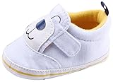 C-Princess 子供靴 ベビーシューズ ファーストシューズ 赤ちゃん 新生児 幼児 犬モチーフ マジックテープ 滑り止め 室内履き 可愛い (11cm, Aホワイト)