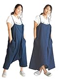 greenleafbaby(グリーンリーフベイビー) マタニティ ワンピース デニム 2way サロペット オールインワン オーバーオール ゆったり スタイル (L)