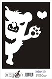ステッカー‐自動車用ステッカー -baby bear inside 210x150 mm 黒