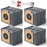 交換用ダストバッグ 4パック eufy X8 Pro / X10 Pro Omniロボット Self-Empty Station ダストバッグ，ユーファイ 真空セルフエンプティステーションアクセサリー，無料クリーニングブラシ