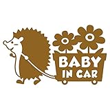 imoninn BABY in car ステッカー　【シンプル版】　No.62　花屋のハリさん　（ゴールドメタリック）