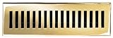 Brass Elegans 116A PLB Solid Cast Brass Contemporary 2-1/4-Inch by 10-Inch Floor Register, Polished 