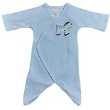 【未熟児】【低出生体重児】【早産児】【NICU】用 ベビー服： スナップカバーオール ブルー (1800-2700g)