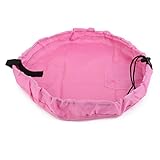 【ノーブランド品】おもちゃ 収納袋 ハンモック  部屋 お風呂 片付け おもちゃ入れ バッグ 玩具 (ピンク)