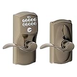 Schlage FE595 CAM 620 ACC Camelot Keypad Entry with Flex-Lock and Accent Levers, Antique Pewter [並行輸