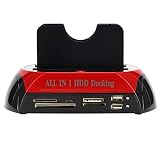 HDDドック、HDDドッキングステーションSATA HDDドック、IDEドックドックUSB 2.0Hub 2.5"/3.5"PCコンピューターMACLinux OSIDEハードドライブ用SATAハードドライブ