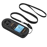 Proster デジタル風速計 温度計搭載 小型 ポケットアネモメーター データホルド機能 ビューフォート風力階級表 (ブラック)