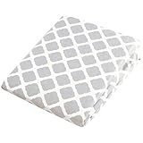 Kushies Baby Fitted Change Pad Sheet, Grey Lattice by Kushies