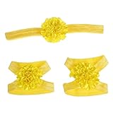 FEITONG ( TM )ホット足花裸足サンダル+ヘアバンドセットベビー幼児の女の子