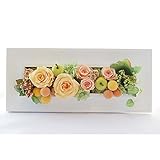 パラボッセオリジナル 壁掛け プリザーブドフラワー レクタングル オレンジ ケース入 横幅33cmx10cmx高さ15cm preserved flowers