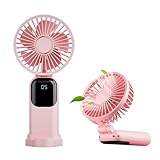 携帯扇風機 手持ち扇風機 充電式USB扇風機 5段階風量調節 5枚羽根 手持ち 卓上 首掛け 2000mAh ミニ扇風機 Type-C充電式