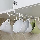8フックカップホルダーラック食器棚吊り棚食器ハンガーキッチンスペース節約フックバスルームチェストストレージシェルフ