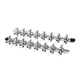 uxcell　空気ポンプ　エアフロー分岐　水槽用　ステンレス鋼　8ウェイ　2個入り